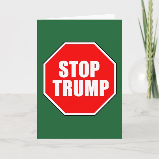 "STOP TRUMP" FEESTDAGEN KAART (Voorkant)