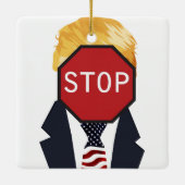 Stop Trump-Ornament Keramisch Ornament (Achterkant)