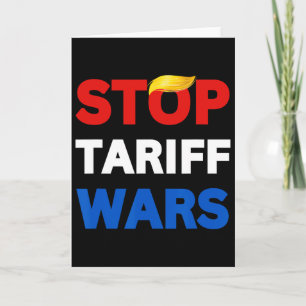 Stop Trump Stop Handelsoorlogen Stop Tarief Oorlog Kaart