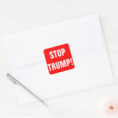 STOP TRUMP voor President 2016 Vierkante Sticker (Envelop)