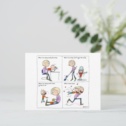 Stop Trying Briefkaart (Staand voorkant)