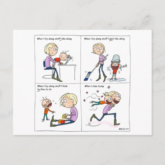 Stop Trying Briefkaart (Voorkant)