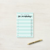 Stop uitstellen - Mint - Selectievakje om te doen Post-it® Notes (Op bureau)