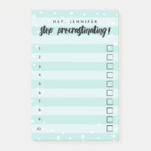 Stop uitstellen - Mint - Selectievakje om te doen Post-it® Notes (Voorkant)