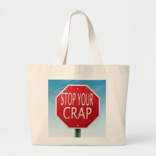 STOP UW CRAP-CANVAS TAS (Voorkant)