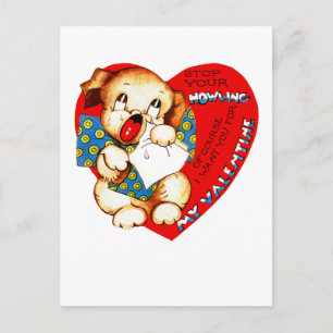 Stop uw Valentijn voor howling Feestdagenkaart