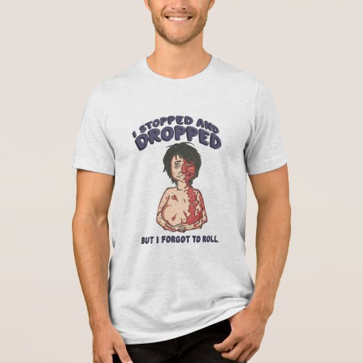Stop, val en rol niet vergeten Tri-Blend shirt (Voorkant)