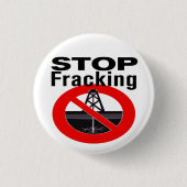 Stop vandaag met fracken! ronde button 3,2 cm (Voorkant)