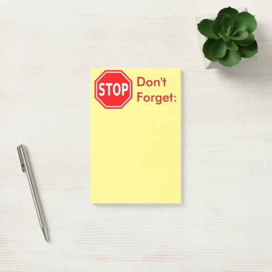 Stop, vergeet herinneringsnotities niet post-it® notes (Kantoor)