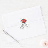 Stop Verontreiniging Rode X Bladblazer Grafisch  Vierkante Sticker