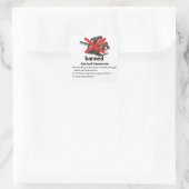 Stop Verontreiniging Rode X Bladblazer Grafisch  Vierkante Sticker