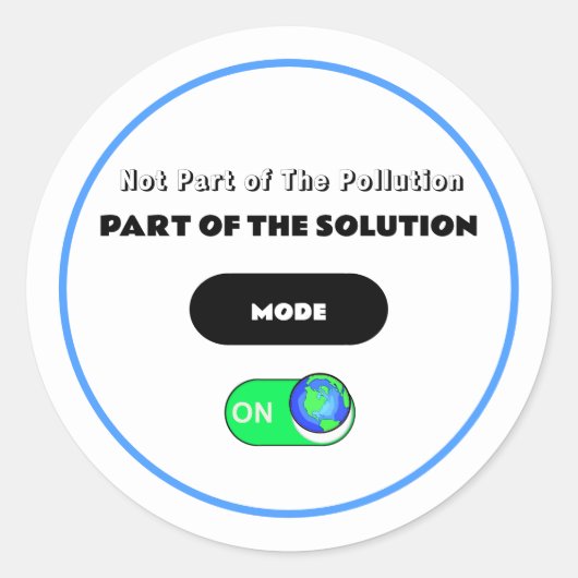 Stop verontreiniging ronde sticker (Voorkant)