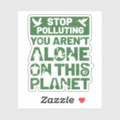 Stop verontreiniging sticker (Vel)