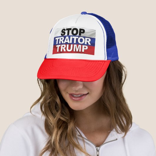 Stop Verrader Trump Trucker Hat Trucker Pet (In situ)