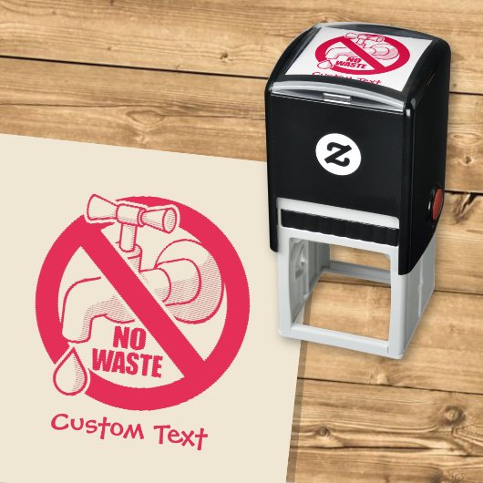 Stop Verspilling van Water Zelfinktende Stempel