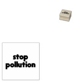 Stop vervuiling: duurzaam leven, geen afval rubberstempel (Gestempeld)
