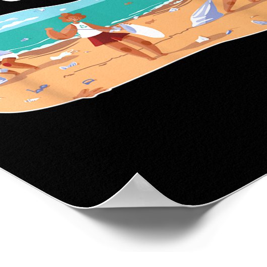 Stop Vervuiling Plastic Zee Milieubescherming Poster (Hoek)