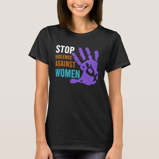 Stop Violence Against Women s T-shirt (Voorkant)
