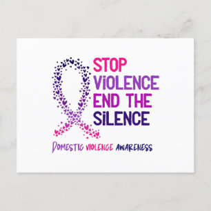 Stop Violence and the Silence Domestic Violence Aw Briefkaart