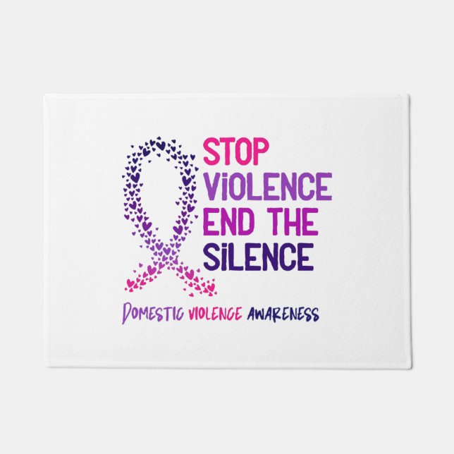 Stop Violence and the Silence Domestic Violence Aw Deurmat (Voorkant)