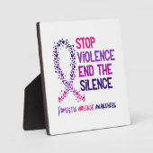 Stop Violence and the Silence Domestic Violence Aw Fotoplaat (Voorkant)
