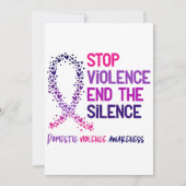 Stop Violence and the Silence Domestic Violence Aw Kaart (Voorkant)