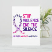 Stop Violence and the Silence Domestic Violence Aw Kaart (Staand voorkant)