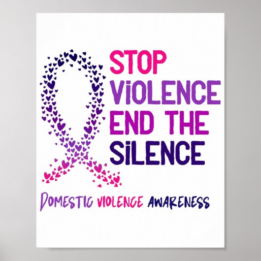 Stop Violence and the Silence Domestic Violence Aw Poster (Voorkant)