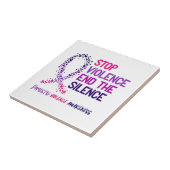 Stop Violence and the Silence Domestic Violence Aw Tegeltje (Zijkant)