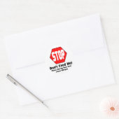 Stop! Voed me niet aan. Ik heb allergieën Ronde Sticker (Envelop)