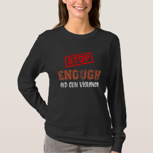 Stop voldoende Bewustmakingsdag Pistool Bewustzijn T-shirt