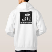 STOP VOLGENS MIJ ZIJN WE NIET GERELATEERD. HOODIE (Achterkant)
