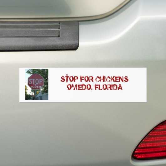 Stop voor Bumpersticker kippen (Op auto)