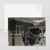 Stop voor een spelletje, een paardenpaard bij stop briefkaart (Voorkant / Achterkant)