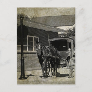 Stop voor een spelletje, een paardenpaard bij stop briefkaart