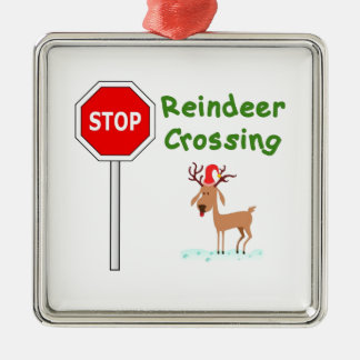 STOP voor het rendiertje van de Kerstman! Metalen Ornament