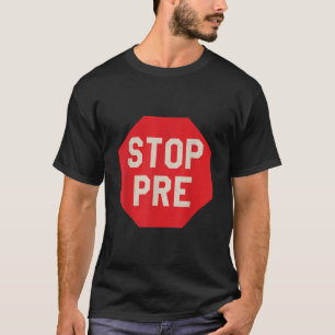 stop voor marathon met langen t-shirt