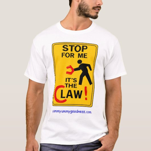 STOP VOOR ME...  HET IS DE WET (WETGEVING) T-SHIRT (Voorkant)
