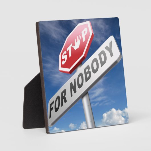 Stop voor niemand fotoplaat (Voorkant)