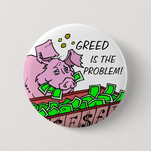 STOP WALL STREET GREET RONDE BUTTON 5,7 CM (Voorkant)