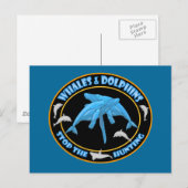 Stop walvisjacht ansichtkaarten briefkaart (Voorkant / Achterkant)