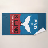 Stop walvisjacht | Bescherming van de zeescheepvaa Badhanddoek (Badhanddoek)