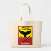 Stop walvisjacht | Bescherming van de zeescheepvaa Grote Tote Bag (Voorkant)