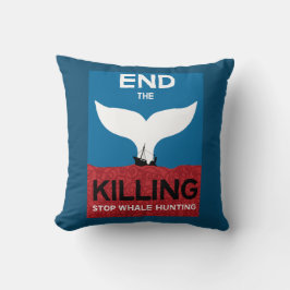 Stop walvisjacht | Bescherming van de zeescheepvaa Kussen
