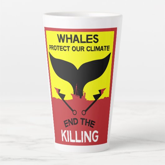 Stop walvisjacht | Bescherming van de zeescheepvaa Latte Mok (Voorkant)