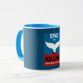 Stop walvisjacht | Bescherming van de zeescheepvaa Mok (Voorkant links)