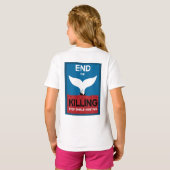 Stop walvisjacht | Bescherming van de zeescheepvaa T-shirt (Achterkant volledig)