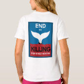 Stop walvisjacht | Bescherming van de zeescheepvaa T-shirt (Achterkant)