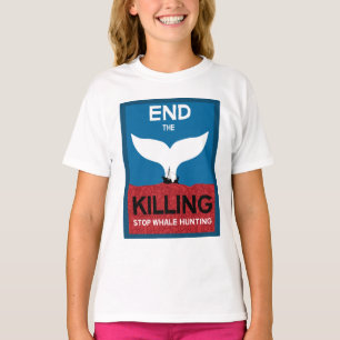 Stop walvisjacht Bescherming van de zeescheepvaa T-shirt