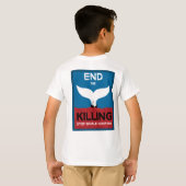 Stop walvisjacht | Bescherming van de zeescheepvaa T-shirt (Achterkant volledig)